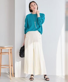 自由区 【XSサイズ～/洗える】ペーパーブレンド ニット