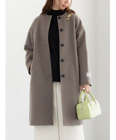 Te chichi ウールメルトンノーカラーロングコート《2025winter catalog item》