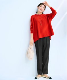 自由区 L 【WEB限定カラーあり】レーヨンストレッチ ニットT