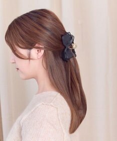 Phoebe ミディアムオーガンジーリボンバンスクリップ