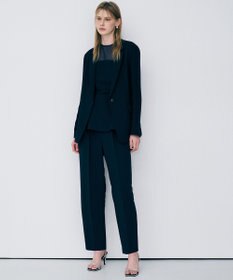 uncrave 【防シワ・洗濯機洗い可】ウォッシャブルダブルクロス テーパード パンツ