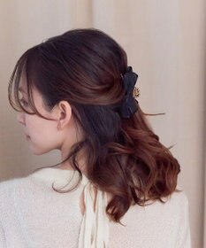 Phoebe ミディアムオーガンジーリボンバンスクリップ