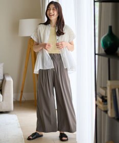 ANY L 半袖ティアードブラウス