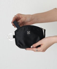 russet カラビナ付きラウンドフラットポーチ(Z-208)