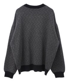 AMERICAN HOLIC バイパチ幾何学柄ニットプルオーバー