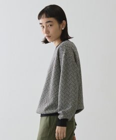 AMERICAN HOLIC バイパチ幾何学柄ニットプルオーバー