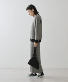 AMERICAN HOLIC バイパチ幾何学柄ニットプルオーバー