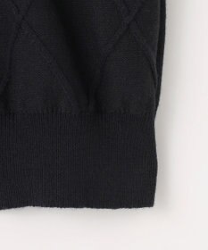 Feroux 【洗える】リボン刺繍ダイヤ柄 ニット