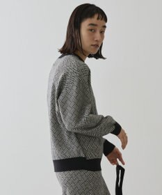 AMERICAN HOLIC バイパチ幾何学柄ニットプルオーバー