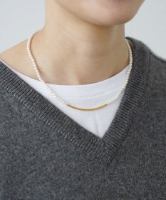 monshiro 【ヴィンテージパール】ラインバーグラスパール ネックレス