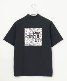 PW CIRCULUS 【MEN】【ストレッチ】バック アニマルプリント ロゴ モックネック シャツ