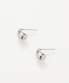 Phoebe 【金属アレルギー対応】プックリハーフフープミニピアス　シルバー/サージカルステンレス