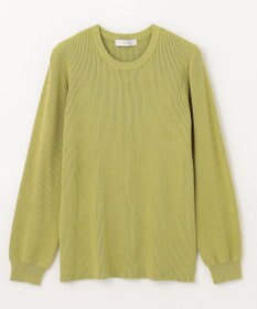 ANY パフスリーブリブニット