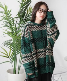 WEGO ベロアモール総柄プルオーバー