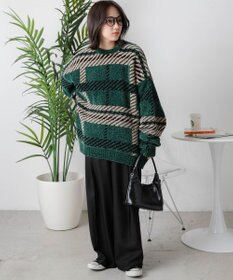 WEGO ベロアモール総柄プルオーバー