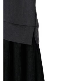 Green Parks カットソー異素材ドッキングワンピース