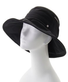 MOONBAT 【遮光100％/遮熱/UV】HIROKO KOSHINO(ヒロコ コシノ)遮光 ビッグリボンハット 帽子 広つば ゆったりMサイズ 手洗い可能/サイズ調整可能/日本製