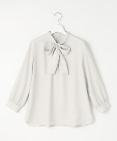 J.PRESS LADIES L 【洗える】ヌーディスバックサテン ボウタイ ブラウス