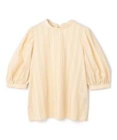 UNFILO ストライプレース 2WAY パフスリーブブラウス