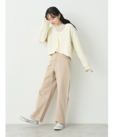 earth music&ecology バイカラースポンディッシュカーディガン