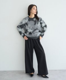 YECCA VECCA フラワー柄シャギーニット