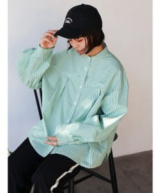 AMERICAN HOLIC イージーケア切替タックワイドシャツ