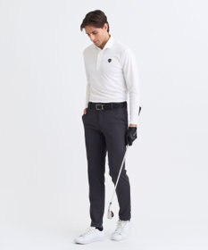 23区GOLF 【MEN】モノグラムジャガード長袖ポロシャツ