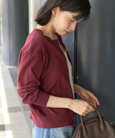 AMERICAN HOLIC コットンブレンドクルーネックカーディガン