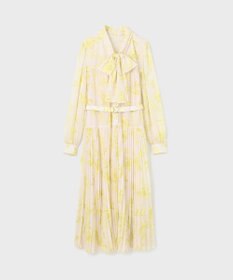 GRACE CONTINENTAL フラワープリントプリーツワンピース