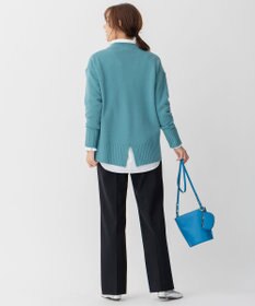 自由区 【洗える】ウールカシミヤブレンド オフネックプルオーバーニット