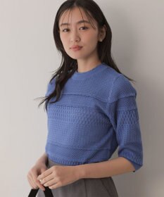 組曲 プティスカラレーシー ニット ブルー系