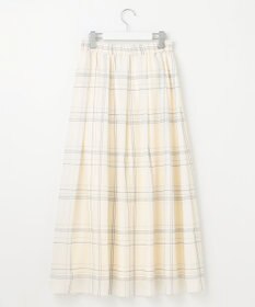 自由区 S 【SHIHOさん着用・洗える】エアリーウィンドウペンチェックプリント スカート