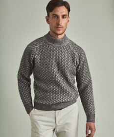 GOTAIRIKU 【LANEROSS】ミドルゲージモックネック ニット