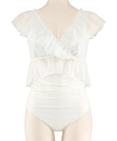 San-ai Resort（三愛水着楽園） 【San-ai Resort×PEACH　JOHNコラボ】【ナイスバディ水着】フリルワイヤービキニ　9M・11L　【San-ai Resort（サンアイリゾート）】