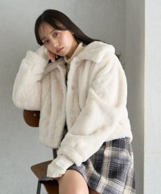 earth music&ecology ファーショートコート