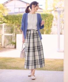 ANY 【洗濯機可/UVカット/アンチピリング】コットンＶネックカーディガン