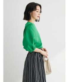 Green Parks 布帛ドッキングランタンスリーブカットプルオーバー