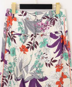 GRACE CONTINENTAL ボタニカルプリントワイドパンツ