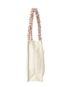 Maison de FLEUR ロゴ刺繍フリルハンドル帆布キャリーオンバッグ