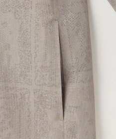 ICB 【日本製・洗える】ペイズリーレノクロス ノーカラージャケット