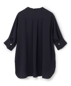 BEIGE， 【ご好評につき追加生産決定・洗える】FLEUR / スタンドカラープルオーバーブラウス