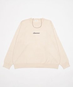 WEGO アクセ付きワンポイントニットプルオーバー（LS）