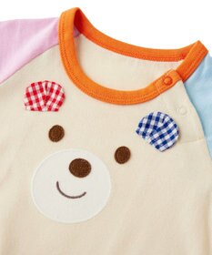 MIKI HOUSE HOT BISCUITS 【70-80cm】 顔ドン ボディシャツ(ロンパース)