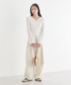 earth music&ecology 【予約】シャーリングカットカーディガン