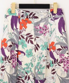 GRACE CONTINENTAL ボタニカルプリントワイドパンツ