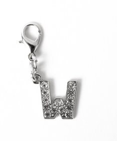 WEGO 【痛バ＆推し活グッズ】シルバービジューアルファベットDIYチャーム15ｍｍ