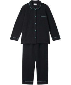 une nana cool 【綿混】カジュアルスラブツィード 長袖開襟パジャマ