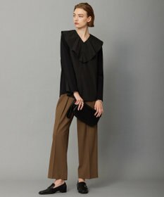 ICB 【UVケア・洗える】ウール2WAYストレッチ ワイドストレートパンツ