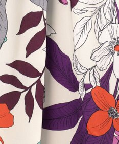 GRACE CONTINENTAL ボタニカルプリントワイドパンツ