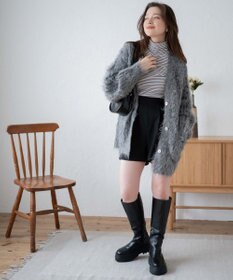 WEGO 【軽量】ブラッシュニットBIGカーディガン